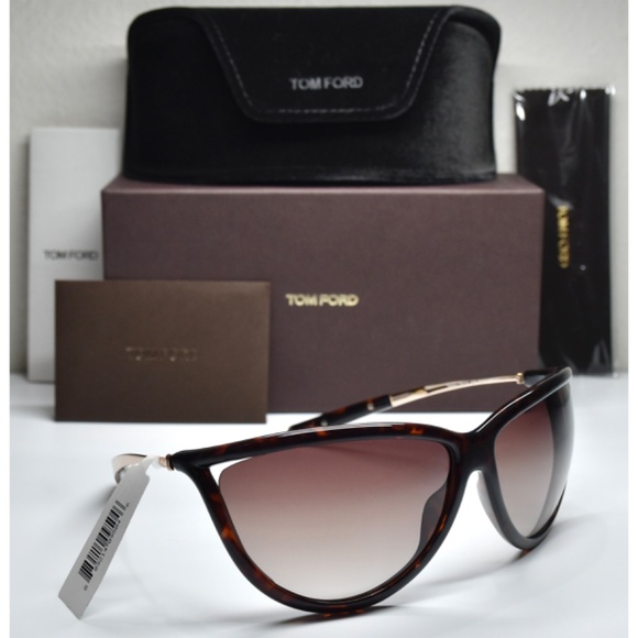 TOM FORD TAMMY TF770 52F DARK HAVANA/GOLD GRADIENT BROWN CAT EYE SUNGLASSES.70mm main image 8